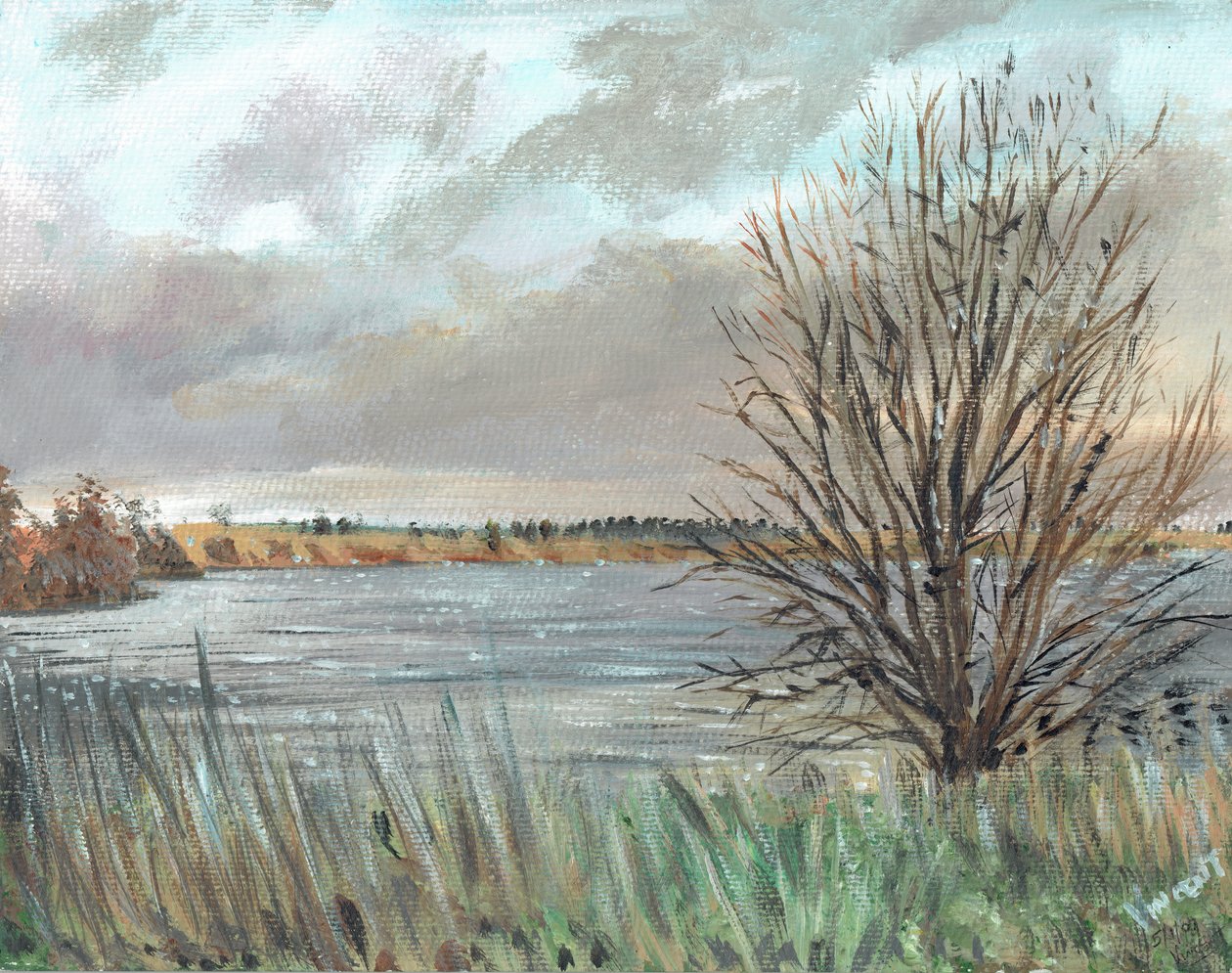 Fannyside Loch, 2009, (akryl na plátně) od Vincent Alexander Booth