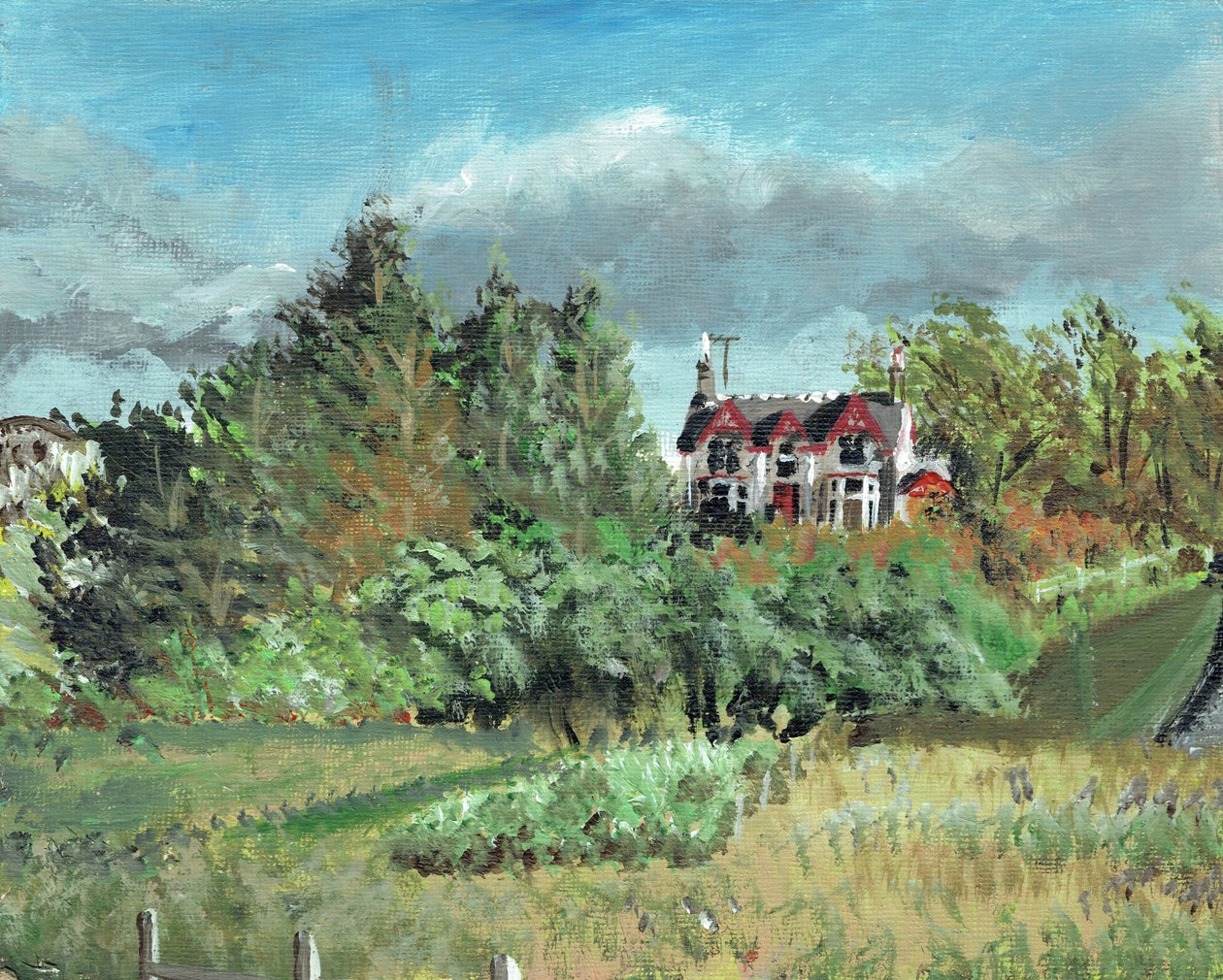 Dům na Vysočině, Creag Dhubh, 2006, (akryl na plátně) od Vincent Alexander Booth