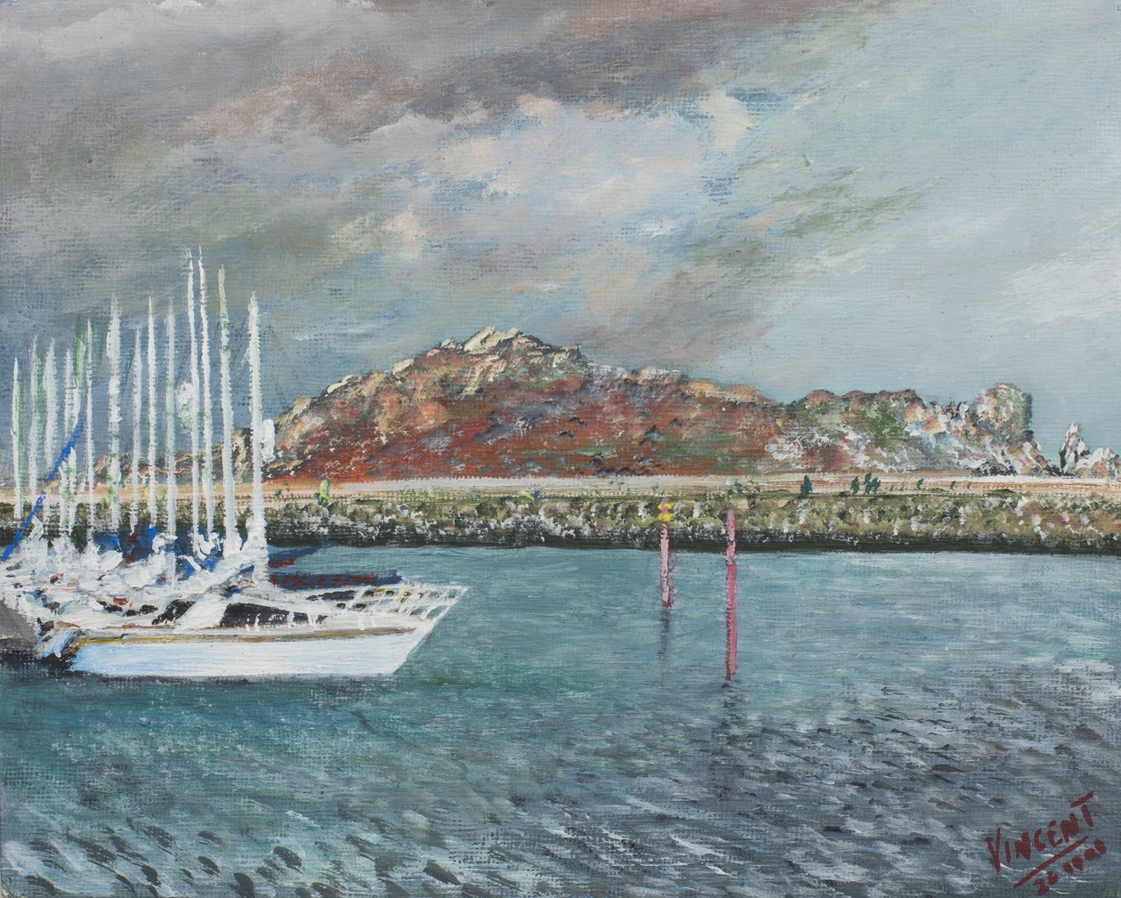 Howth, Irsko, 2001, (Akryl na plátně) od Vincent Alexander Booth