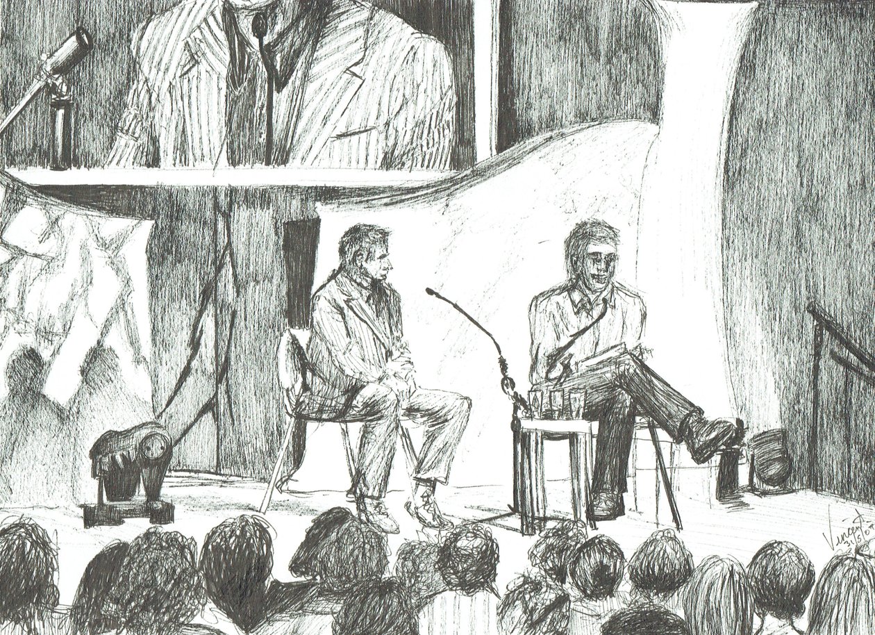 Rozhovor s Johnnym Walkerem; 2007; (inkoust na papíře) od Vincent Alexander Booth