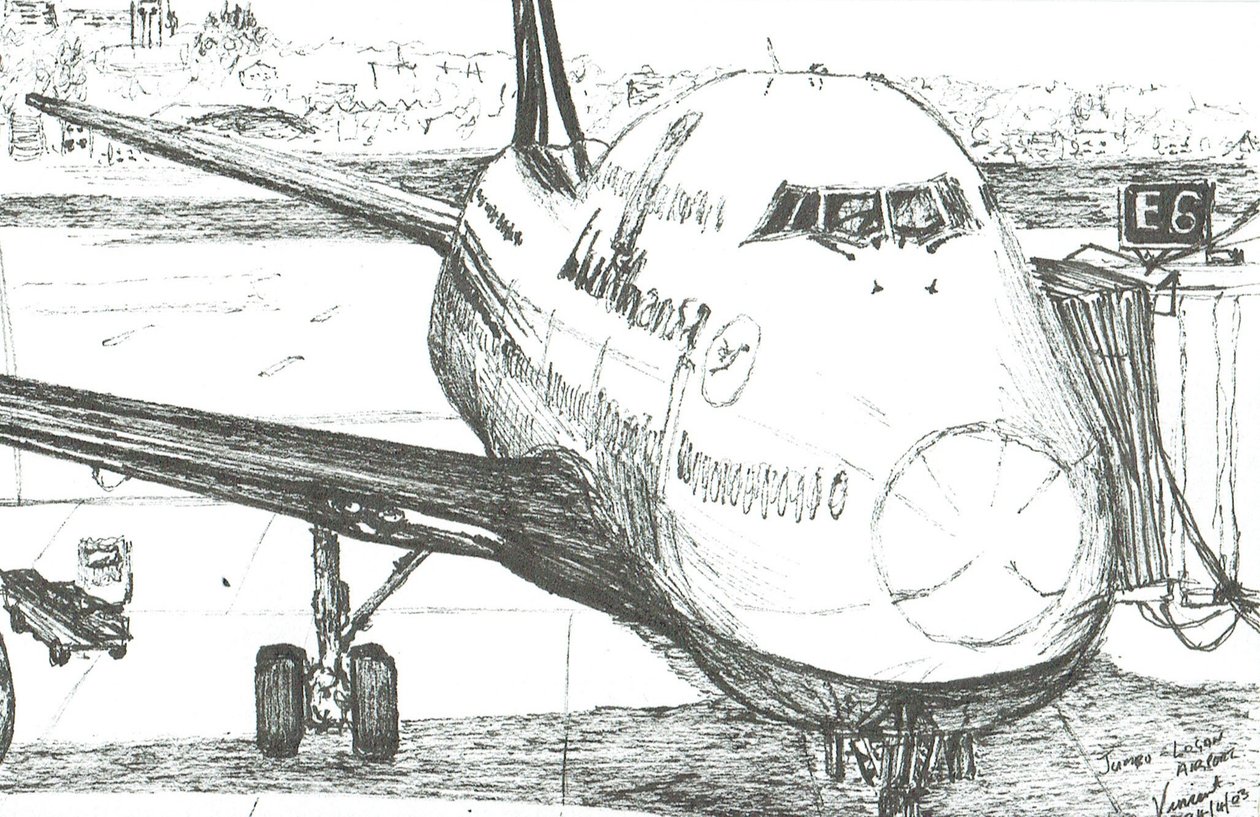 Jumbo Jet na letišti Logan, 2003 od Vincent Alexander Booth