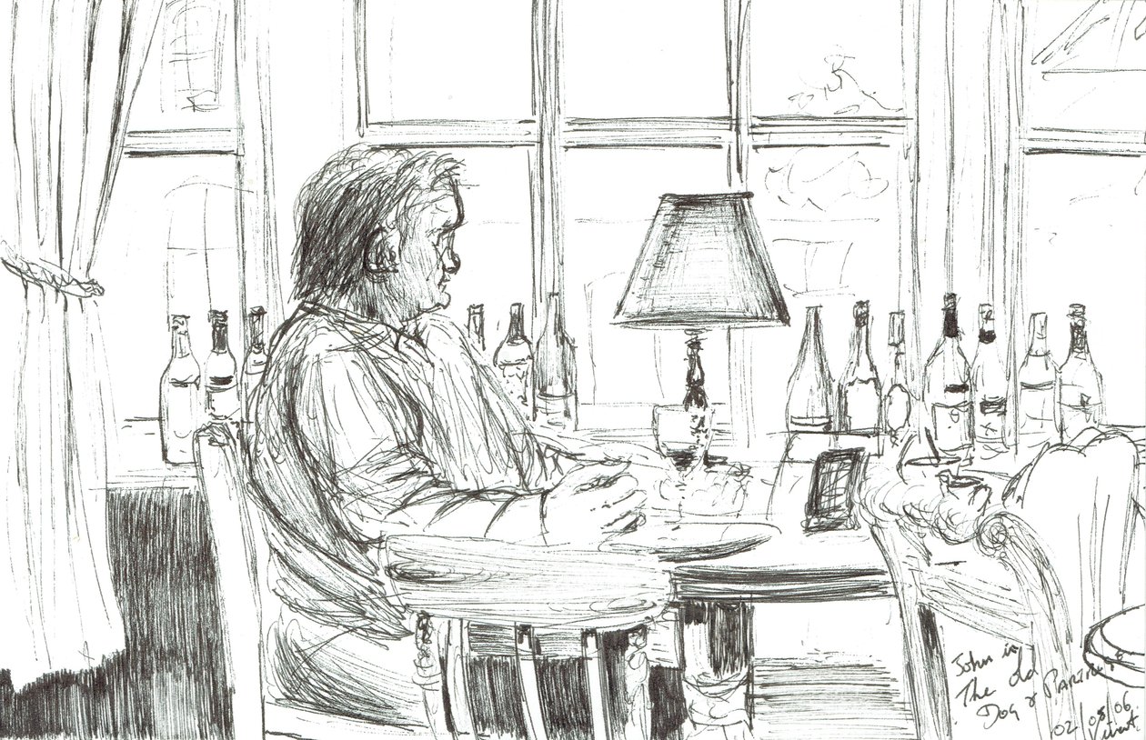 Muž v hospodě po jídle, 2006 od Vincent Alexander Booth