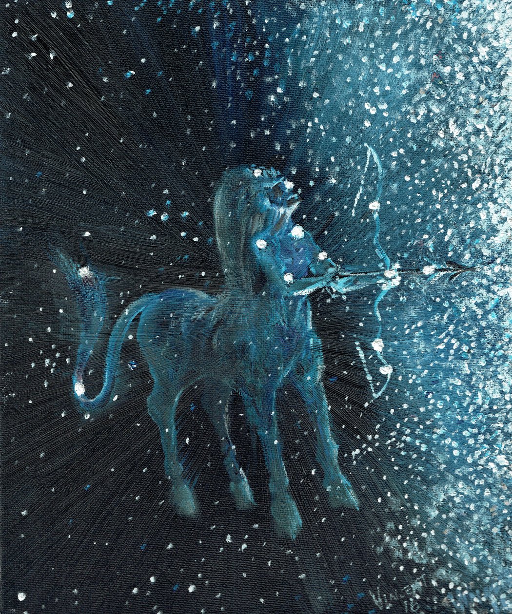 Hvězdné znamení Střelec, 2016, (olej na plátně) od Vincent Alexander Booth