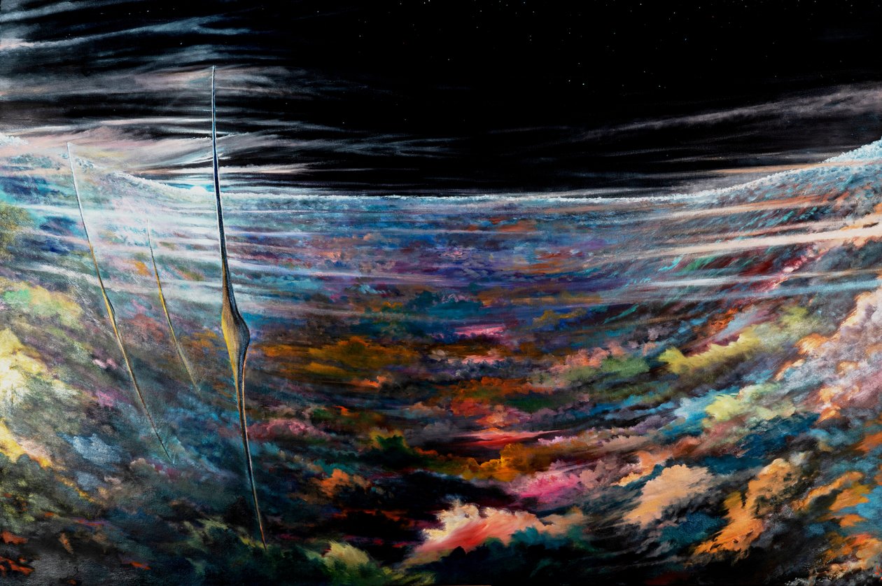 Storm Creators North Polar Vortex v rámci šestiúhelníkového hurikánu SATURN, 2021 od Vincent Alexander Booth