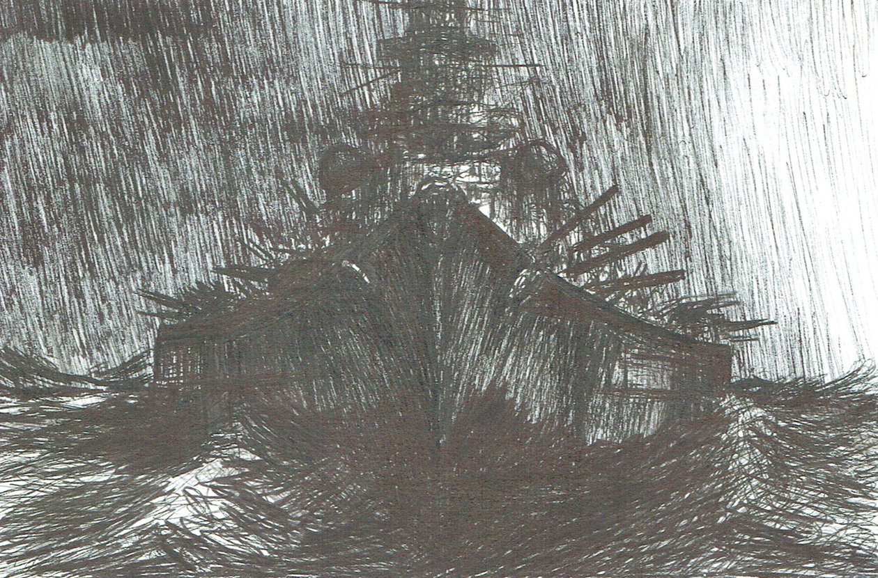 Tirpitz v těžkém počasí 1942, 2004 od Vincent Alexander Booth