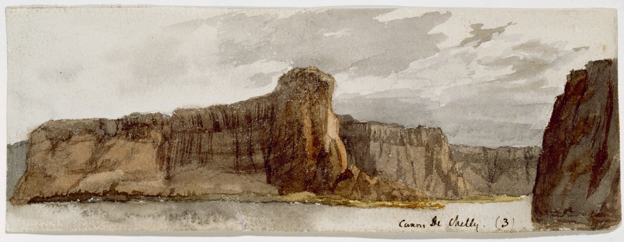 Canyon de Chelly č. 3 (Canyon de Chelly, ArizonaCarsons Needle500 stop), 1869-1871 (akvarel) od Vincent Colyer