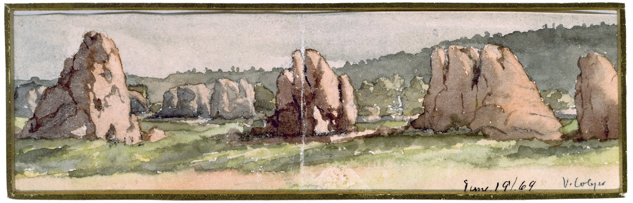 Rocková scéna, Arizona, 19. června 1869 (akvarel) od Vincent Colyer