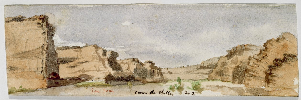 San Juan kaňon Dec racionální využití č. 2 (kaňon Dec racionální využití, Arizona), 1869-1871 (akvarel) od Vincent Colyer