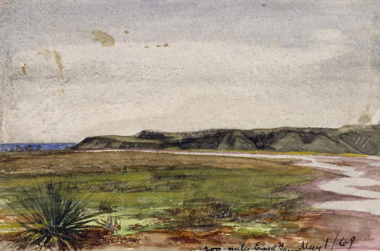 Dvě stě mil východně od Bascomu, 1. května 1869 (akvarel na papíře) od Vincent Colyer