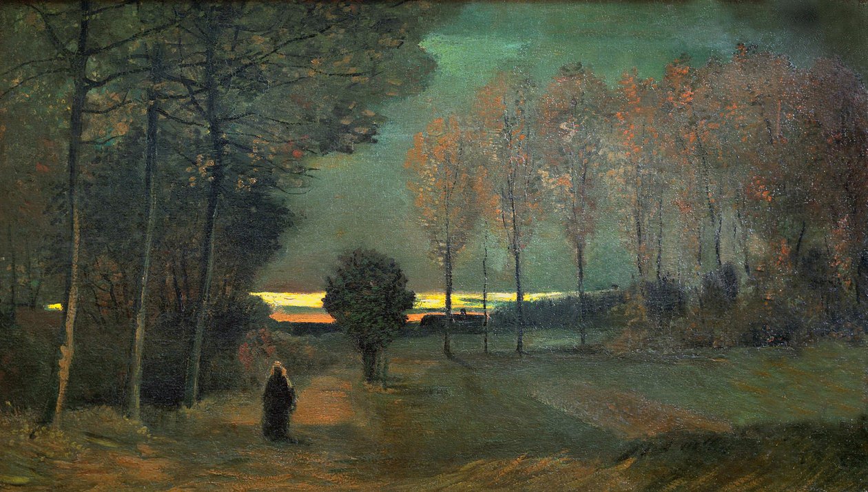 Podzimní krajina ve večerních hodinách, 1884. od Vincent van Gogh