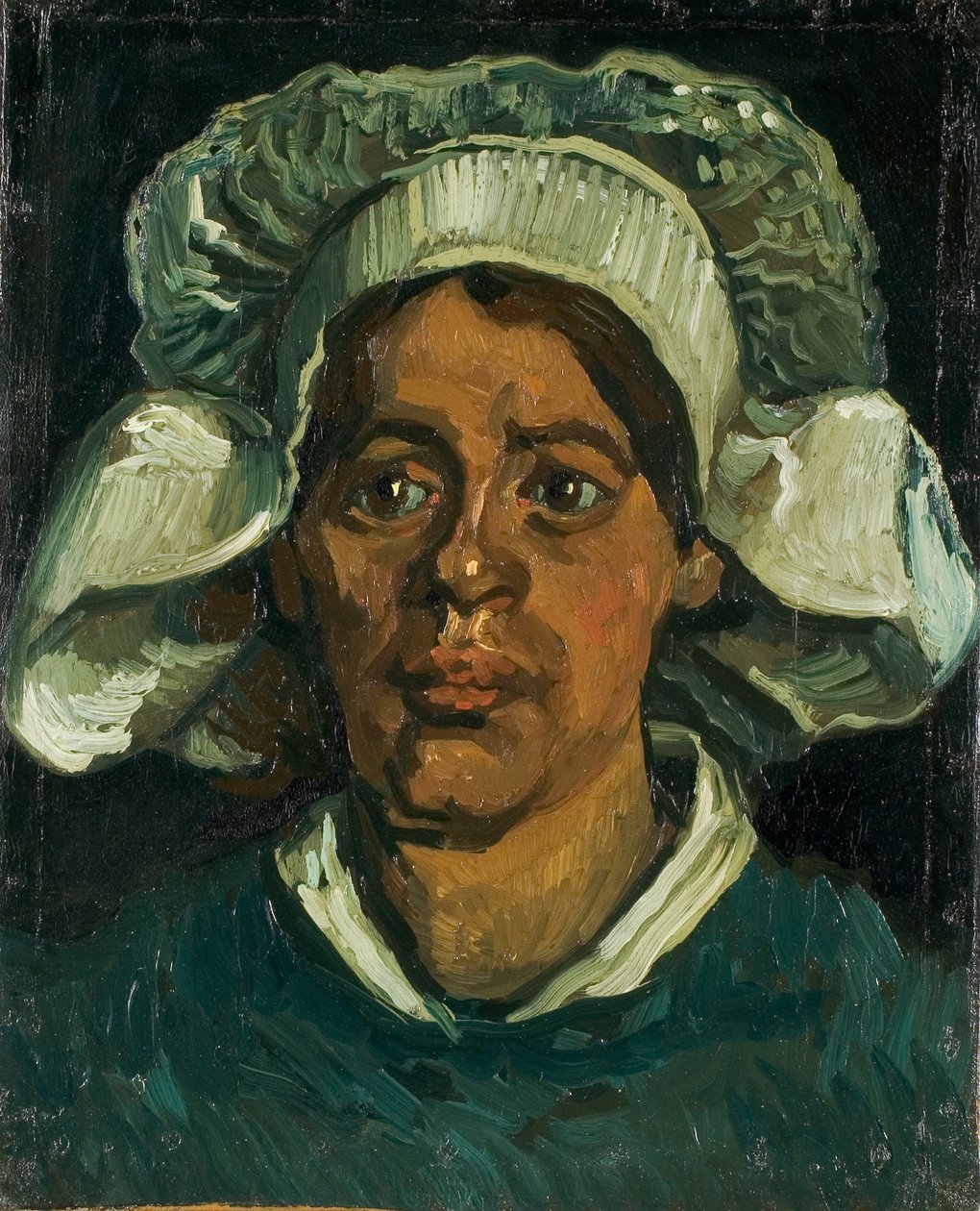 Hlava selské ženy v bílé kápi, 1884-1885. od Vincent van Gogh