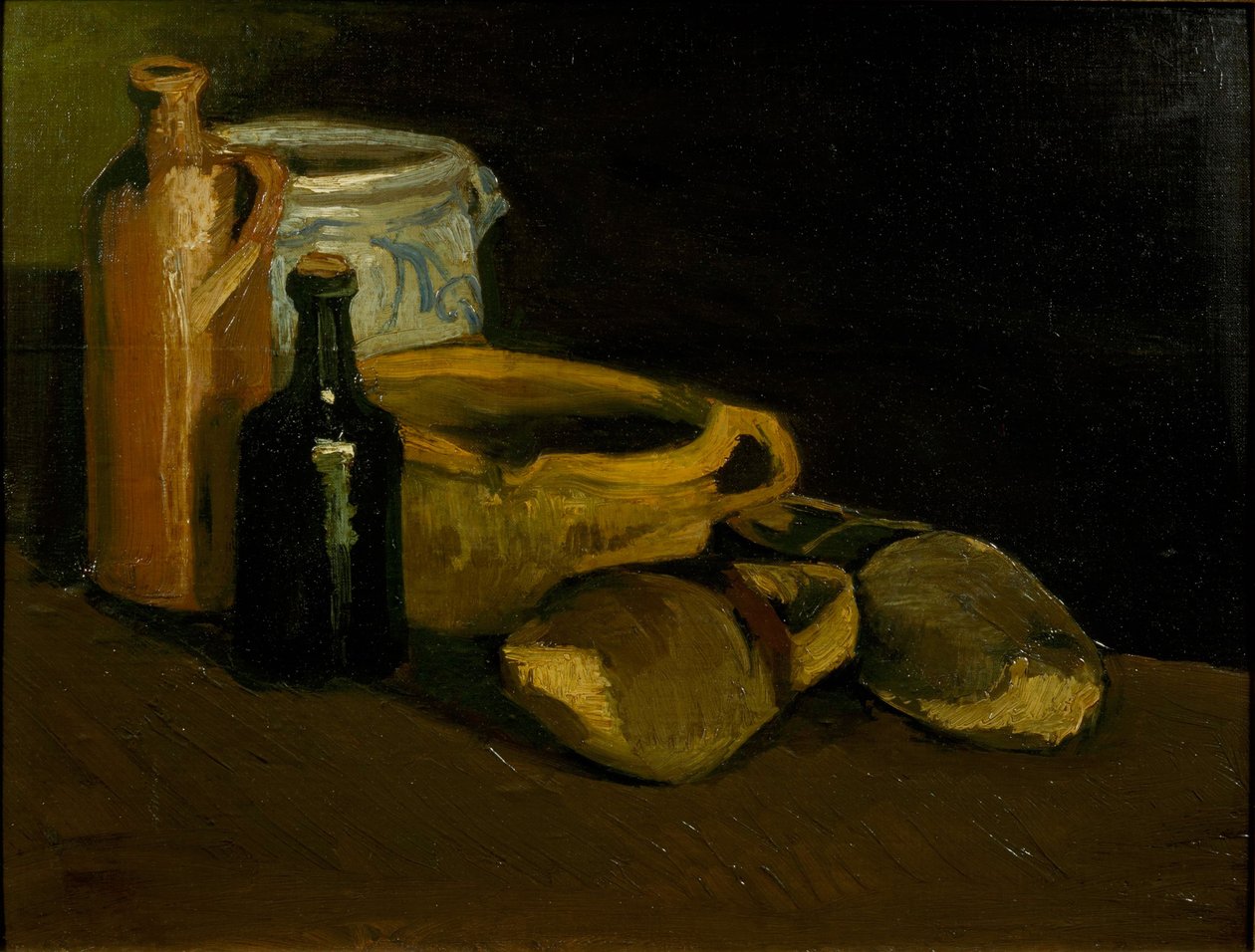 Zátiší s dřeváky a hrnci, 1884. od Vincent van Gogh