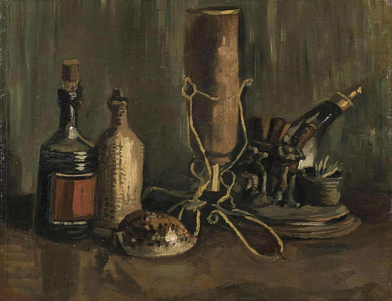 Zátiší s lahvemi a skořápkou, 1884. od Vincent van Gogh
