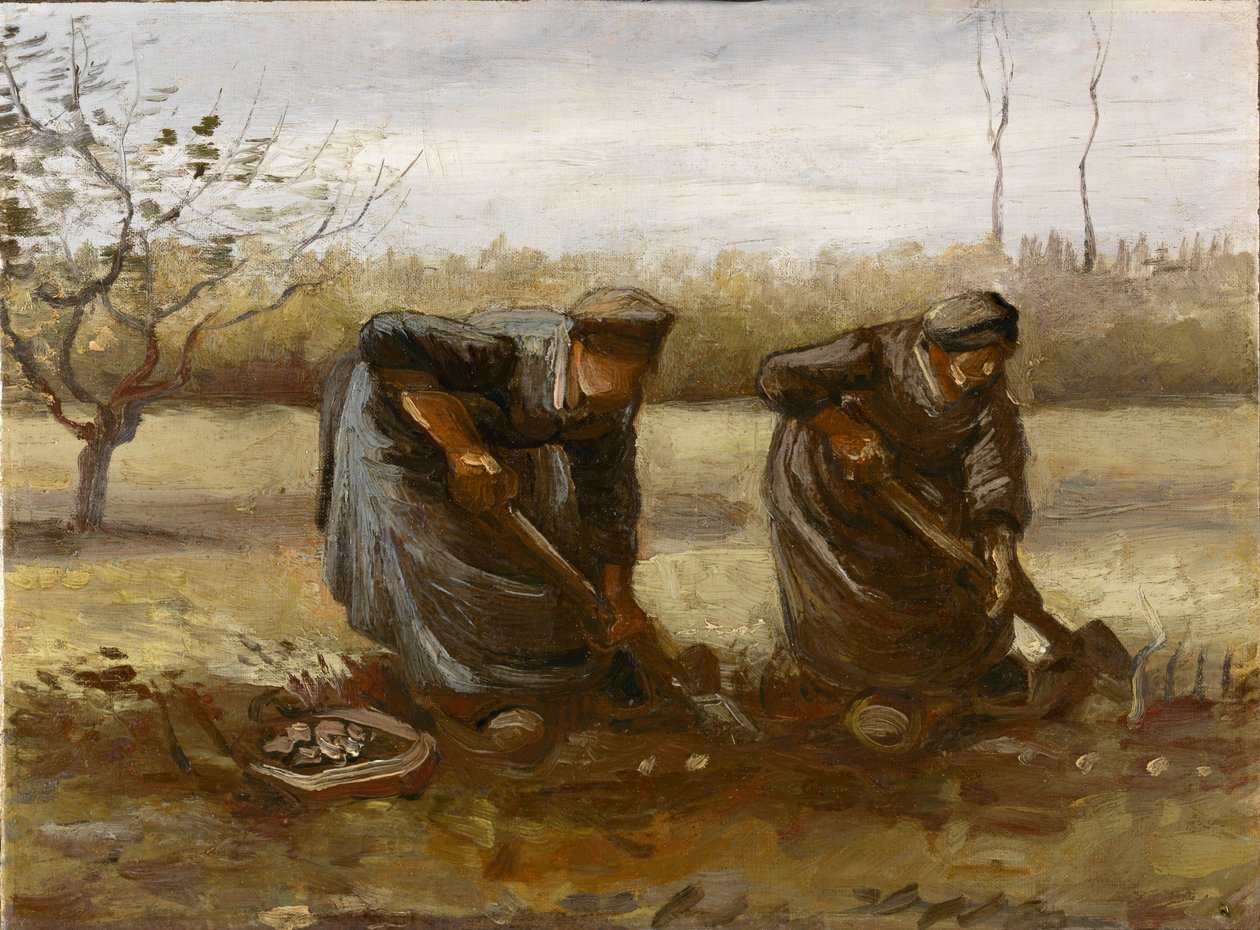 Dvě selské ženy kopající brambory, 1885. od Vincent van Gogh