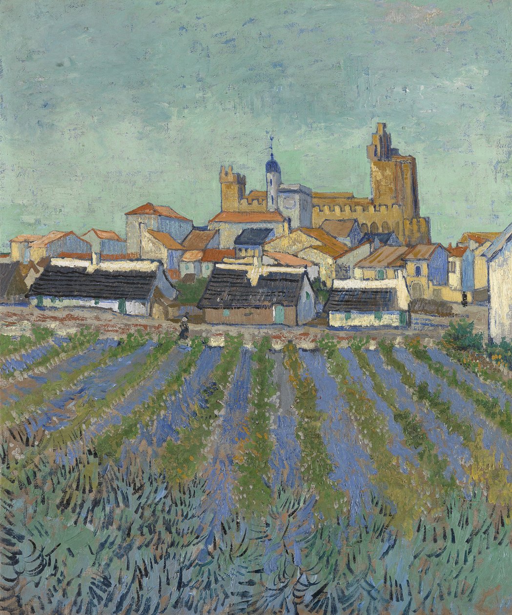 Pohled na Saintes-Maries-de-la-Mer, 1888. od Vincent van Gogh