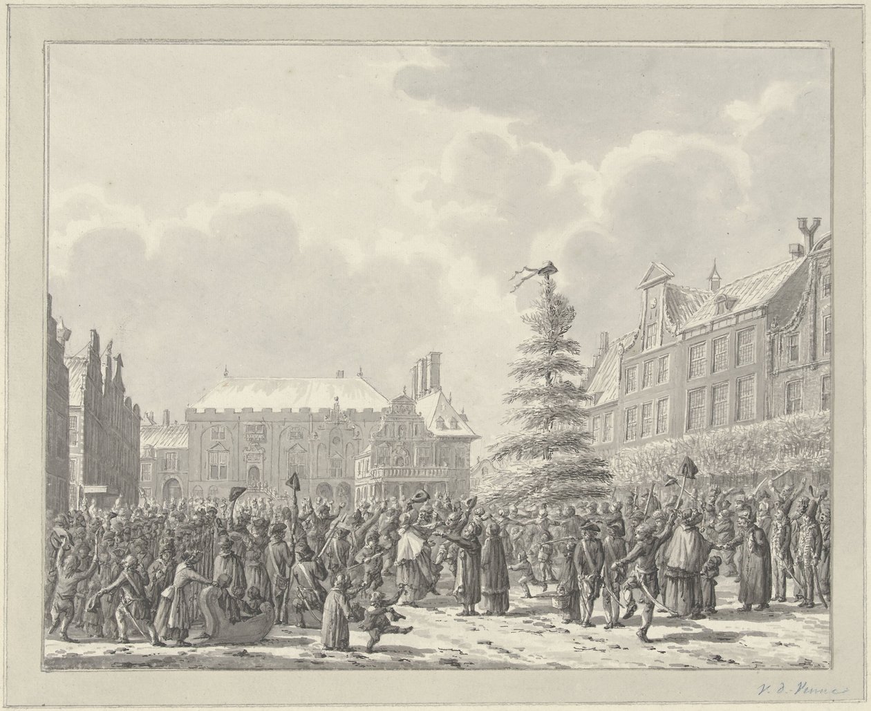 Revoluce v Haarlemu, 19. ledna 1795 od Vincent Jansz. van der Vinne