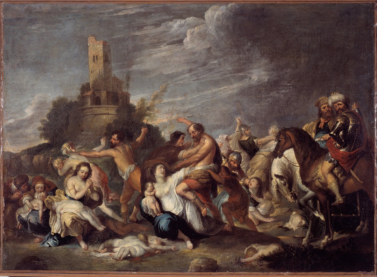 Masakr neviňátek Obraz Vincenta Malo (asi 1600-1650) 1634 Z oratoře San Silvestro, Genes Musei di Strada Nuova (ex Palazzo Bianco) geny od Vincent Malo
