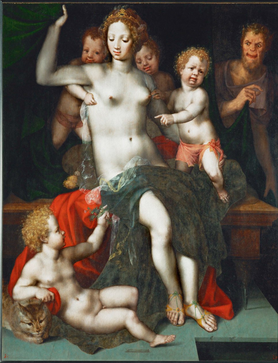 Satyr a Antiopa ... od Vincent Sellaer