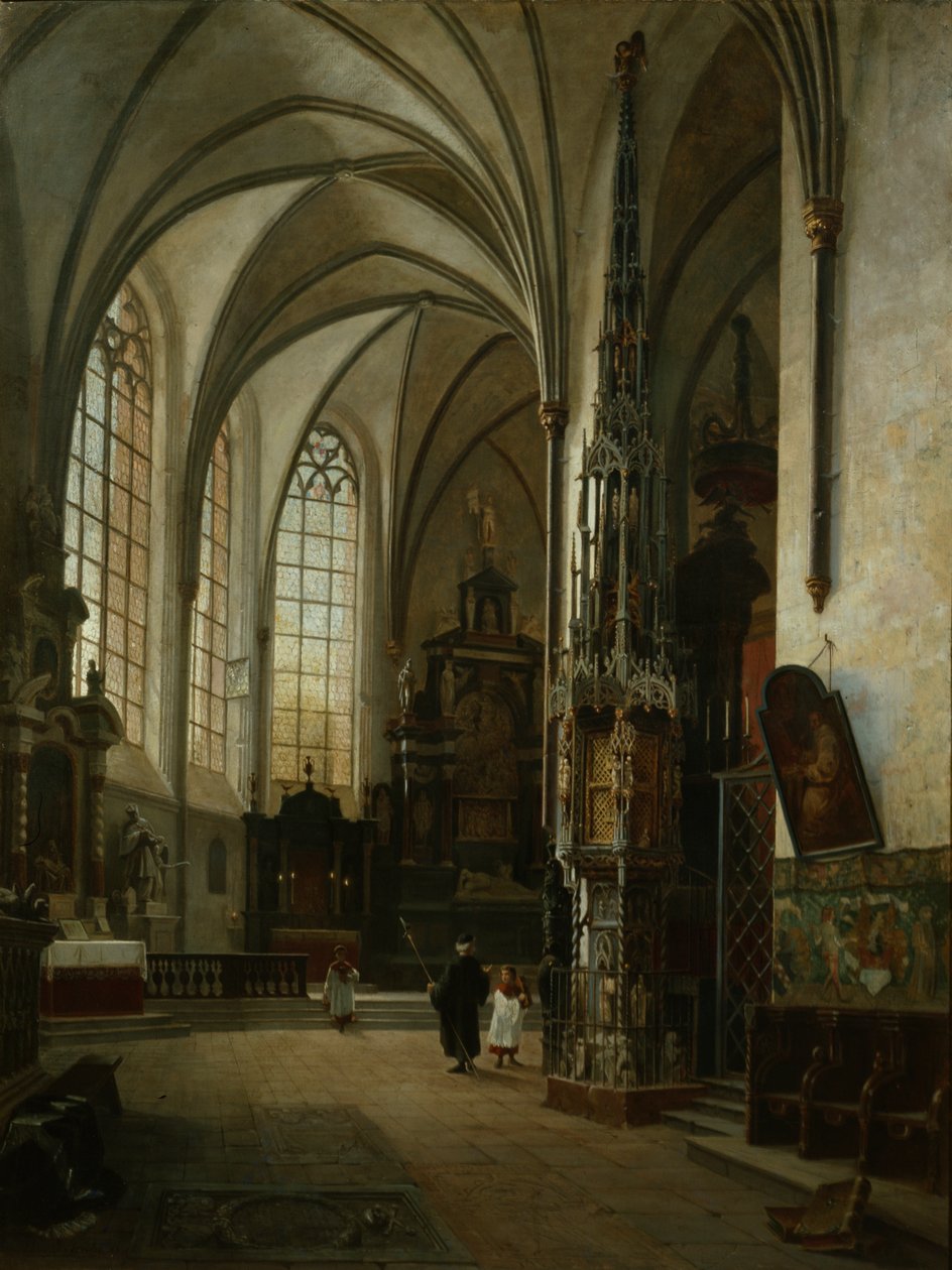 Interiér kostela svatého Lamberta od Vincent Stoltenberg Lerche