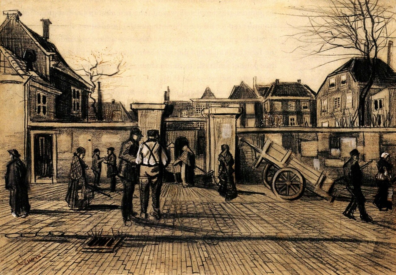 1882, Vchod do Stadsbank van Lening v Haagu. Vincent van Gogh od Vincent van Gogh