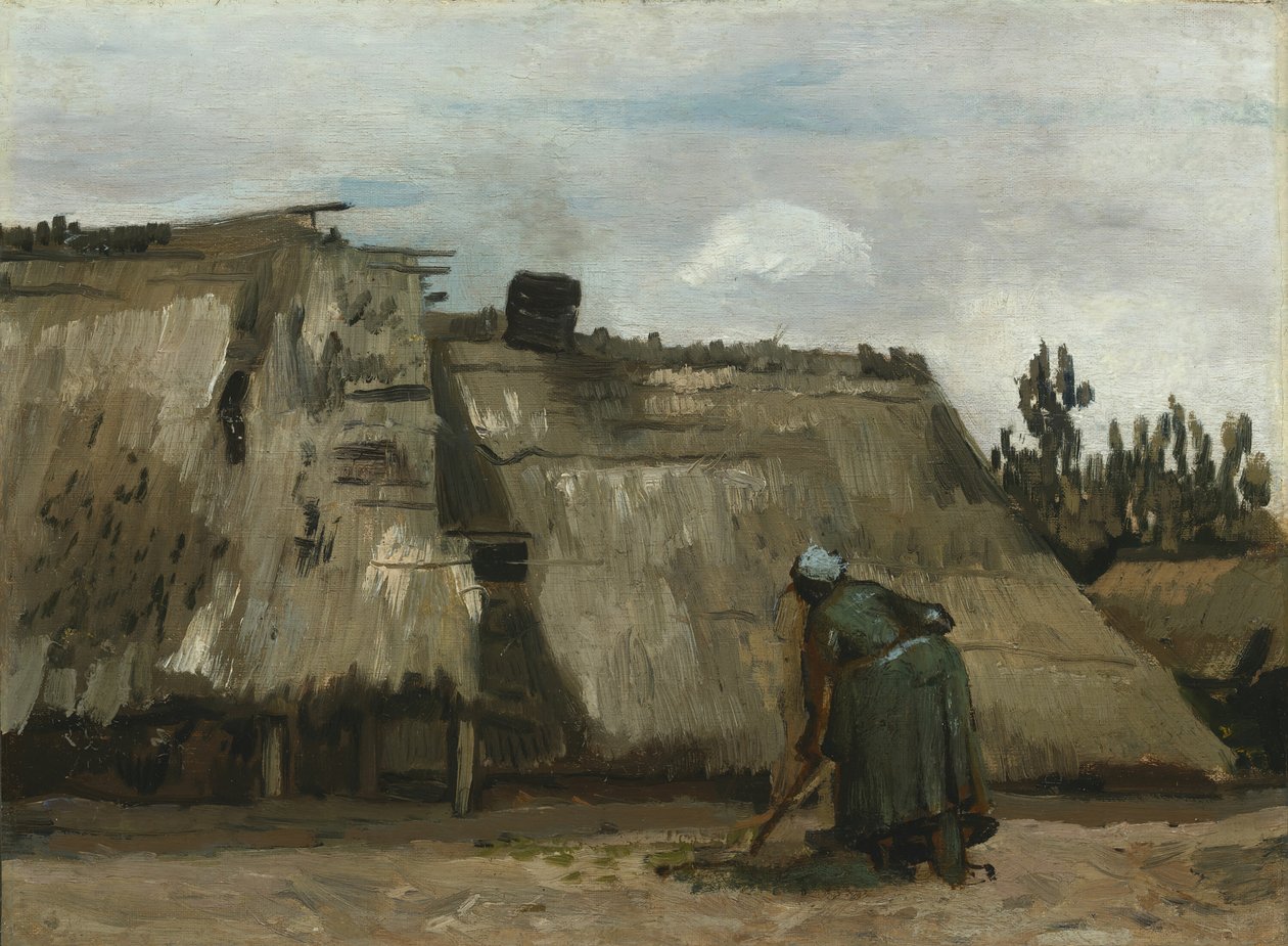Selka kopající před svou chalupou, c. 1885. od Vincent van Gogh