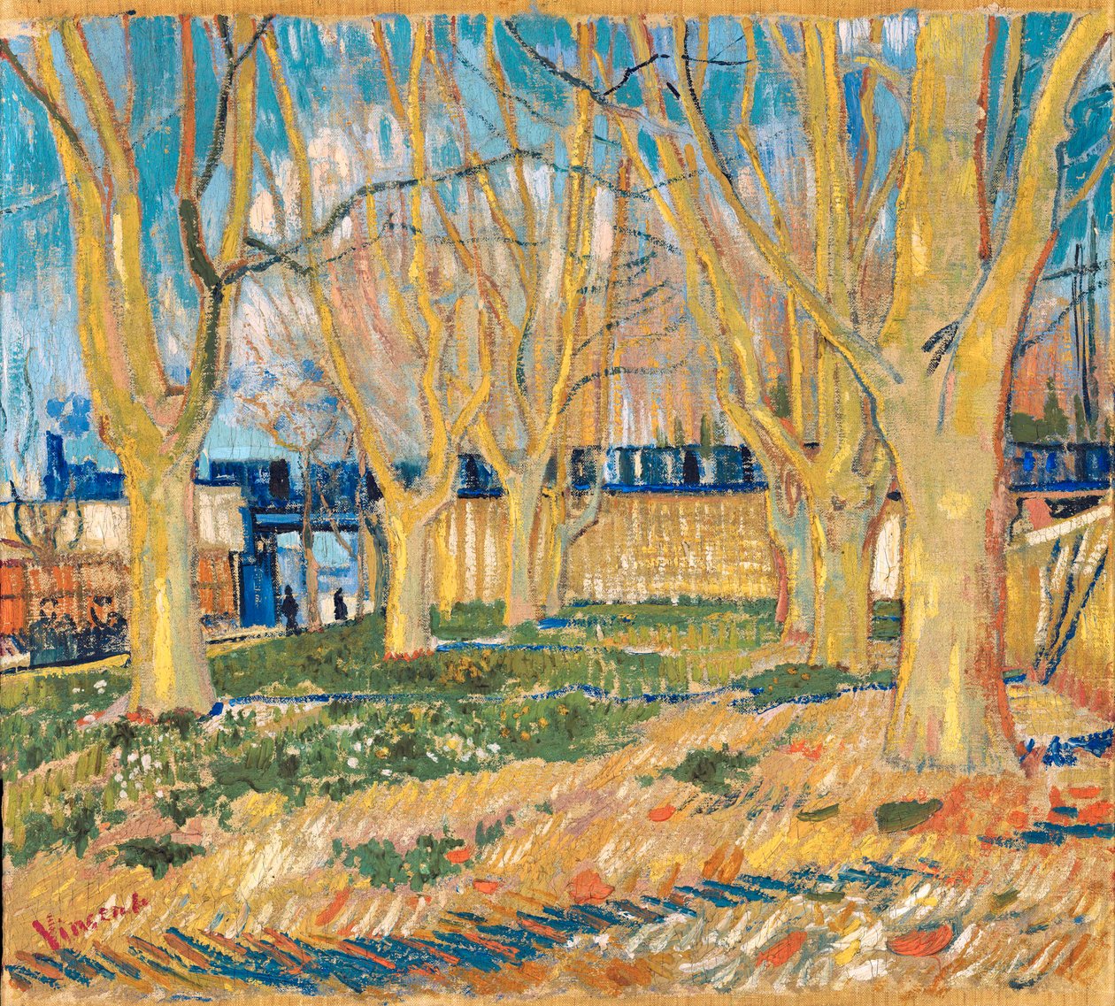 "Alej platanů u nádraží Arles" (Alej platanů u nádraží Arles) Obraz Vincenta van Gogha (1853-1890) 1888 Paříž, Rodinovo muzeum od Vincent van Gogh