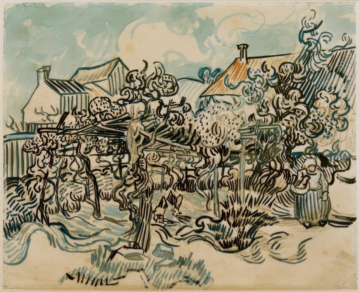 Stará vinice s ženou farmáře od Vincent van Gogh