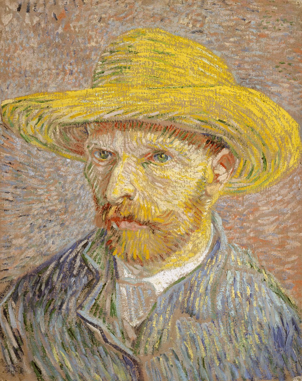 Autoportrét se slaměným kloboukem od Vincent van Gogh