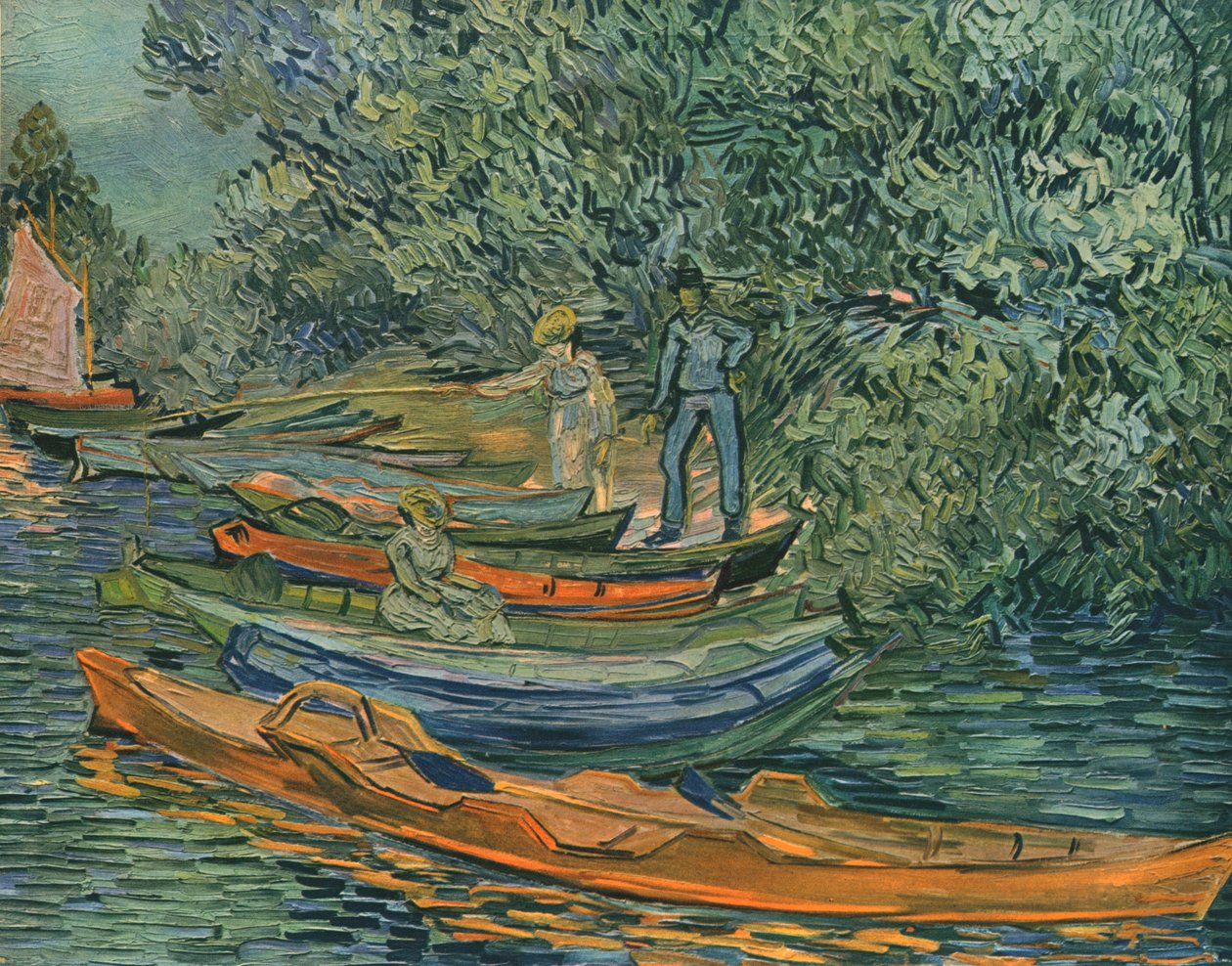 Břeh řeky s veslicemi v Auvers, 1890, 1947. od Vincent van Gogh