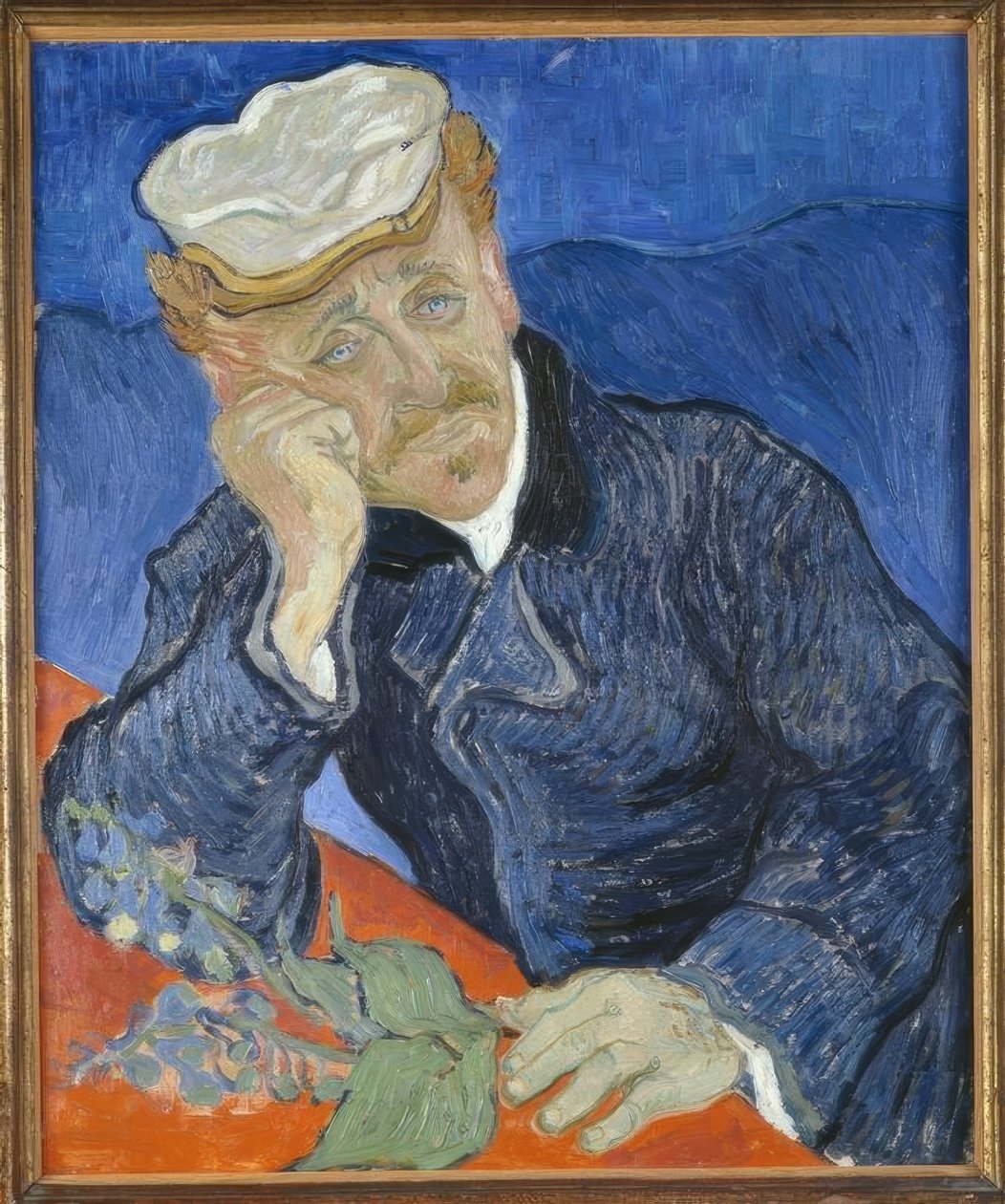 Portrét doktora Gacheta s náprstkovou větví od Vincent van Gogh
