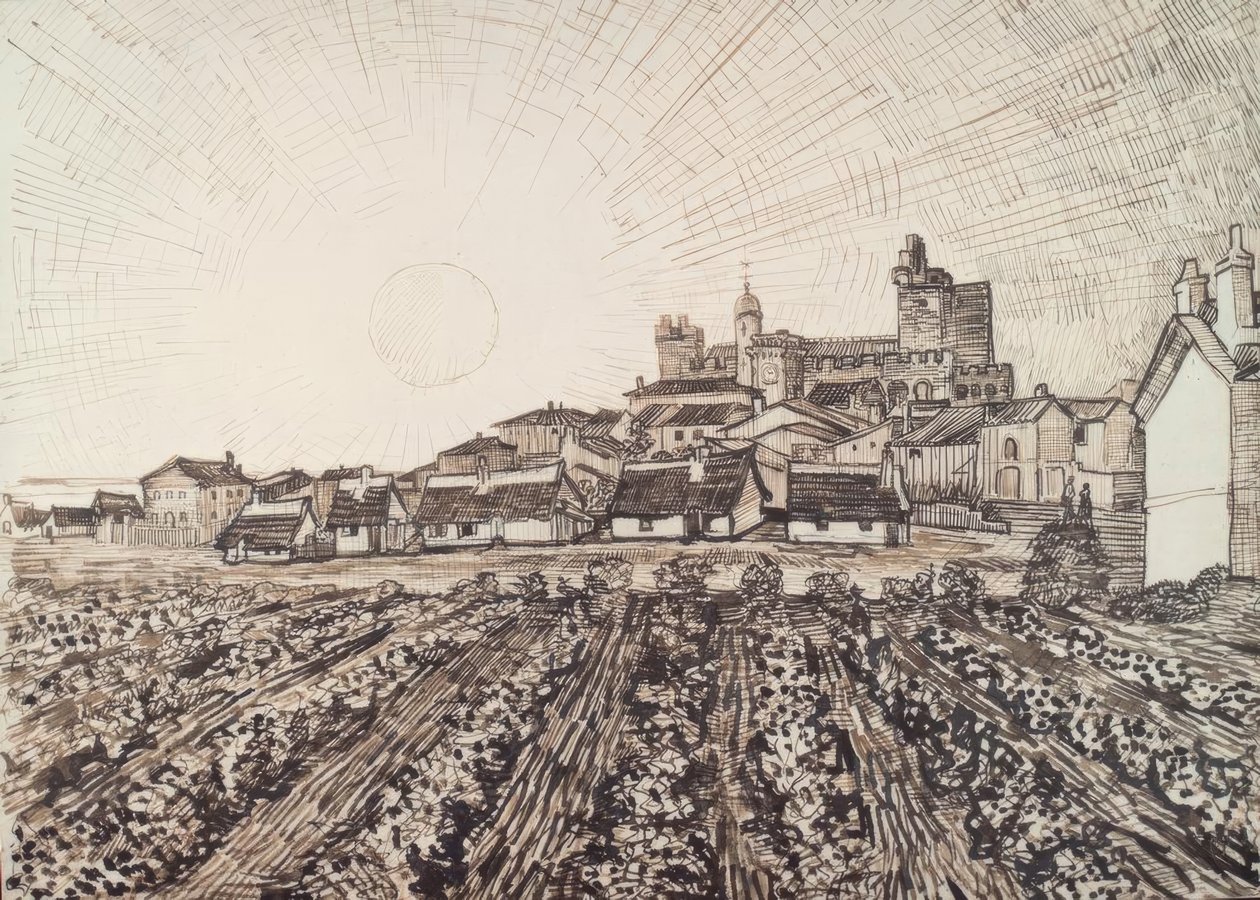 Pohled na les Saintes-Maries od Vincent van Gogh