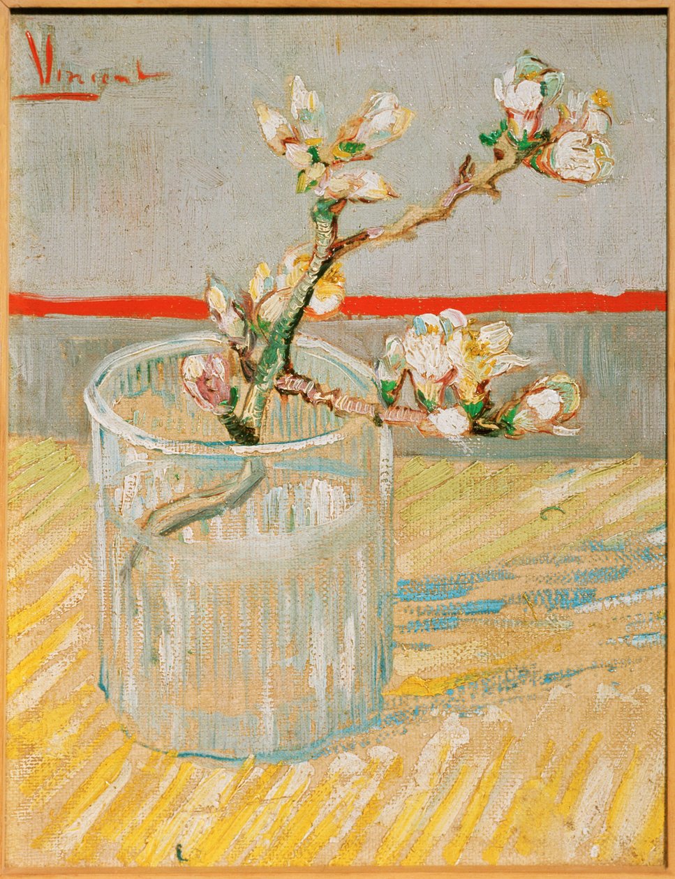 Kvetoucí mandloň ve sklenici, březen 1888 (malba na plátně) od Vincent van Gogh
