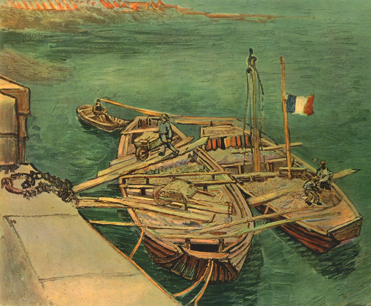 Lodě na Rhôně, srpen 1888, 1947. od Vincent van Gogh
