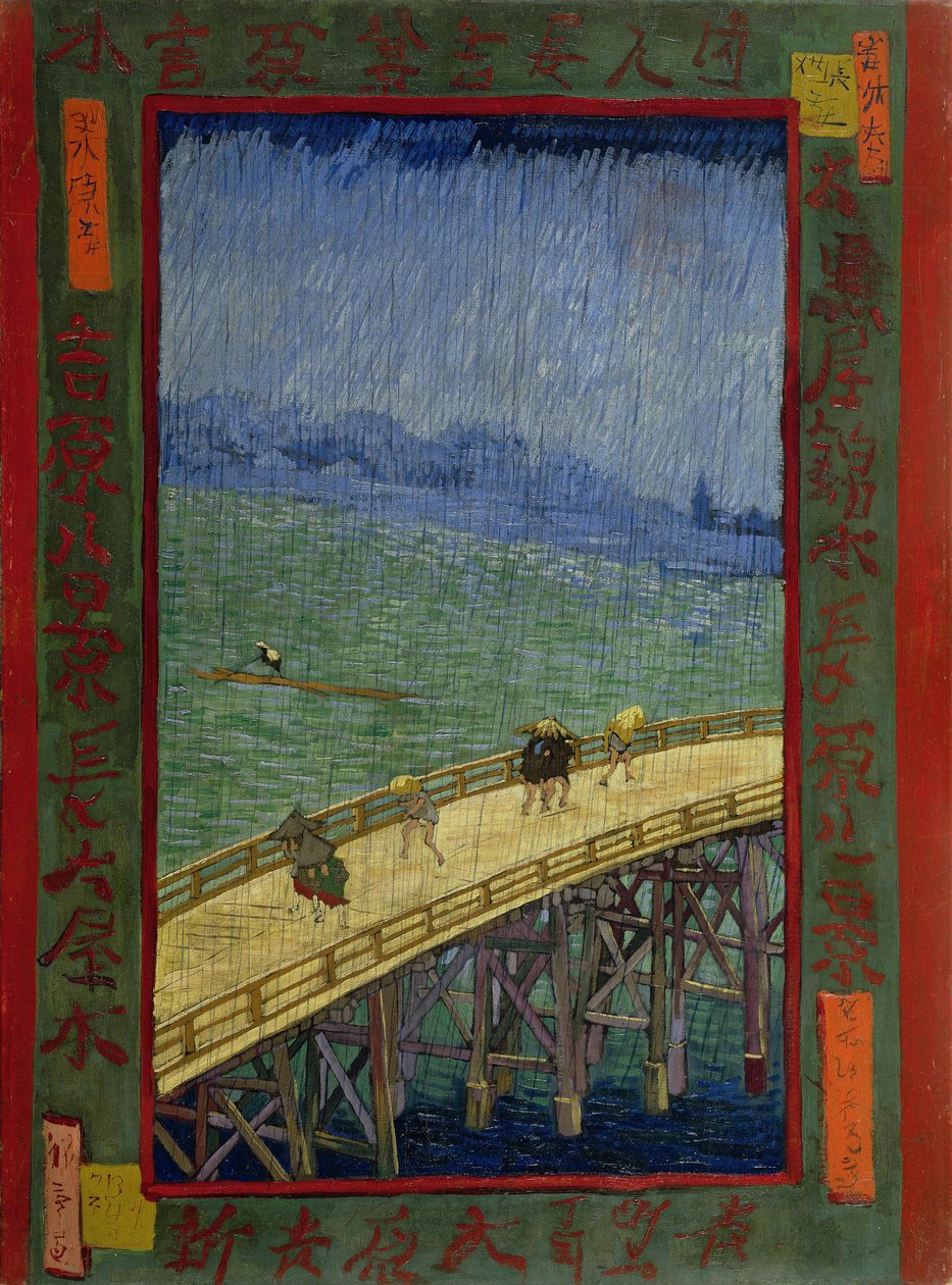 Most v dešti (podle Hiroshigeho) od Vincent van Gogh