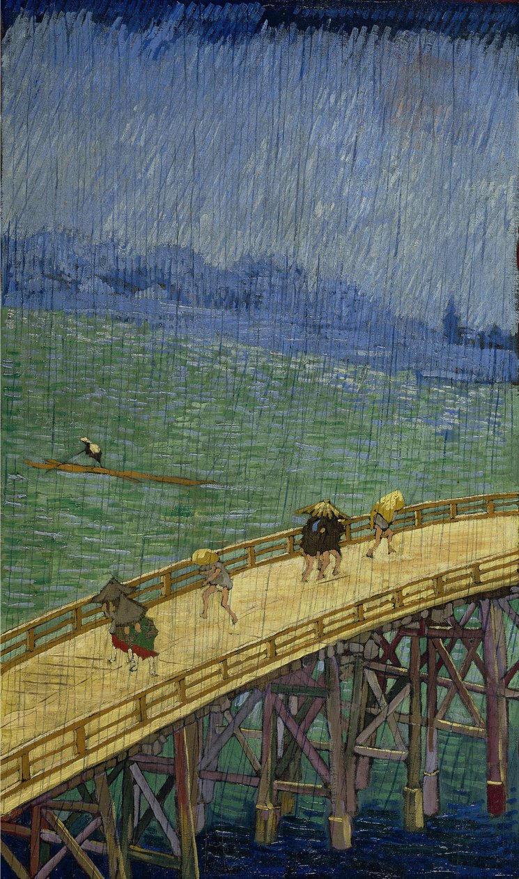 Most v dešti (podle Hiroshigeho) od Vincent van Gogh