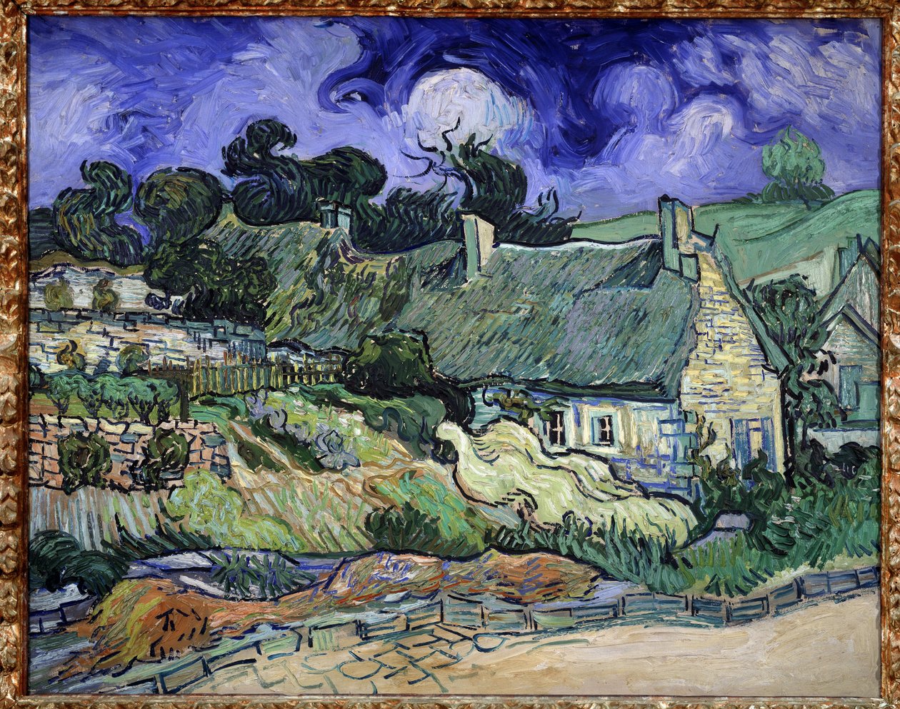 Chaumes de Cordeville a Auvers-sur-Oise (Auvers sur Oise) - obraz Vincenta Van Gogha (1853-1890) od Vincent van Gogh