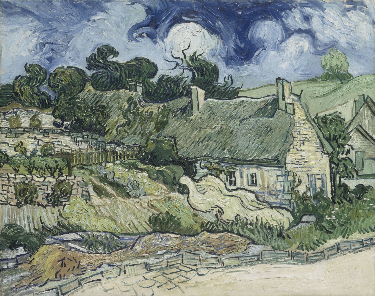 Doškové střechy v Cordeville, Auvers-sur-Oise od Vincent van Gogh