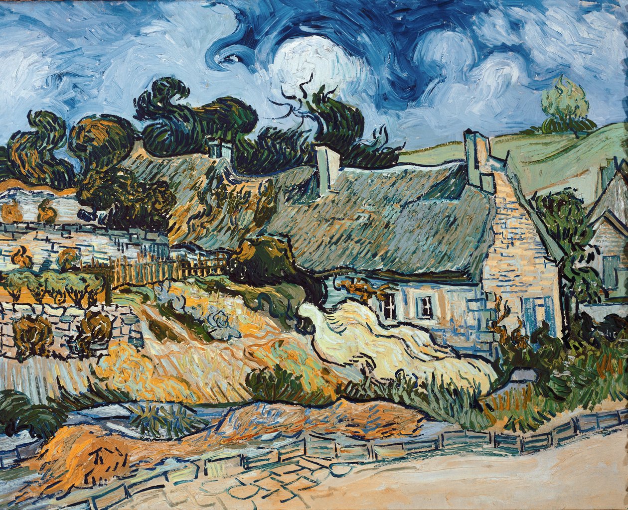 Chaumes de Cordeville do Auvers-Sur-Oise (olej na plátně od Vincent van Gogh