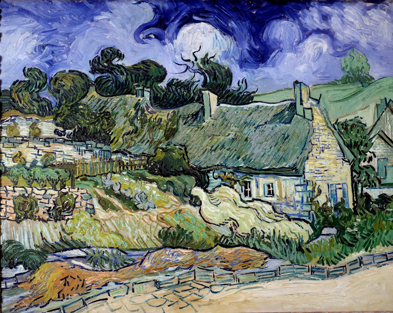 Chaumes de Cordeville v Auvers-sur-Oise (Auvers sur Oise) Obraz Vincenta van Gogha (1853-1890) 1890 Ne. 0,73x0,92 m Paříž, muzeum Orsay od Vincent van Gogh