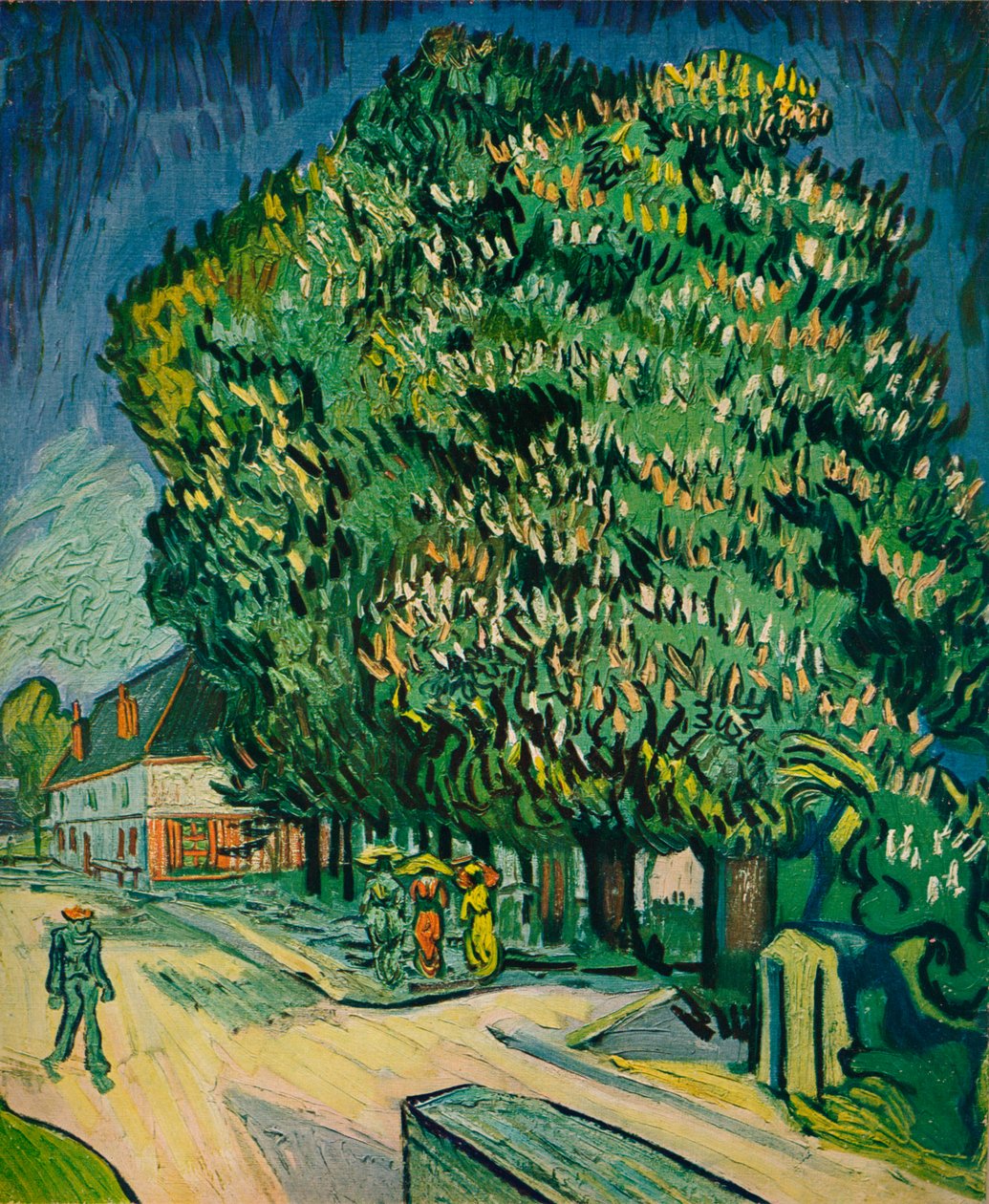 Kaštanové stromy v květu, 1890 od Vincent van Gogh