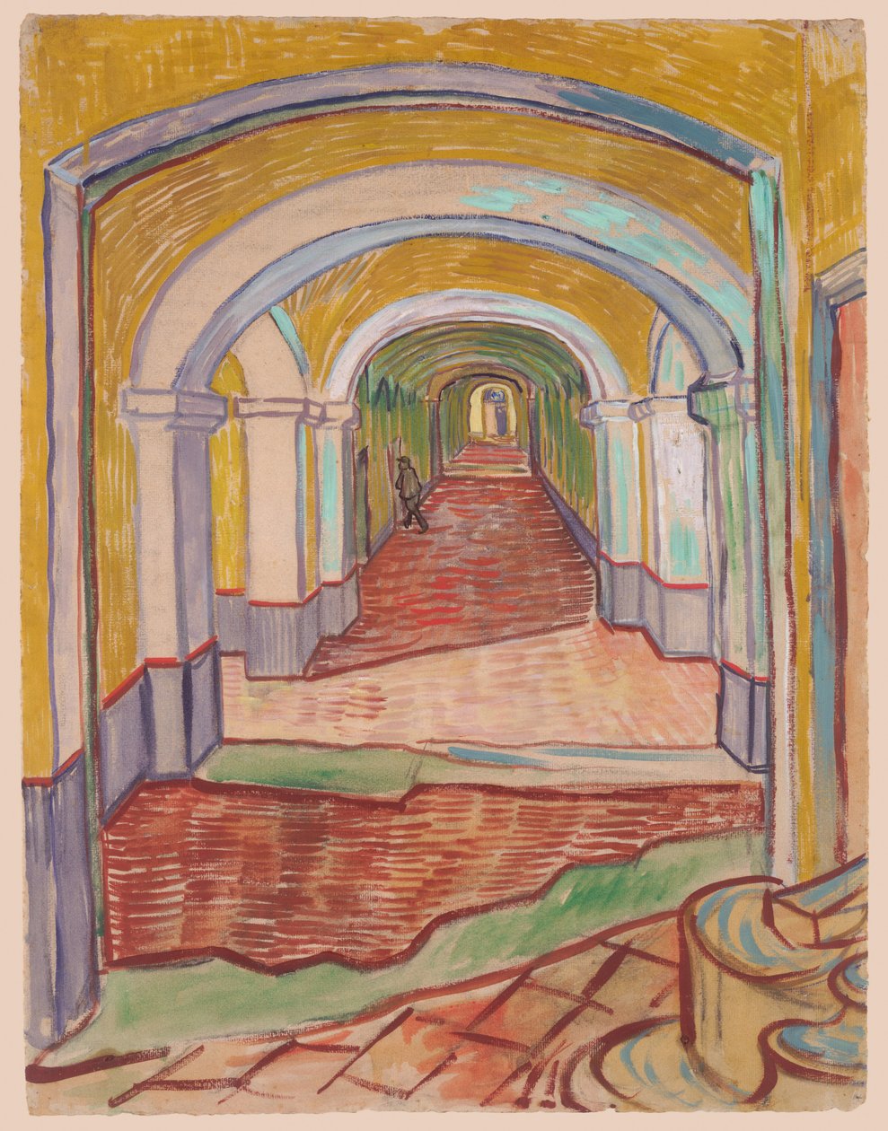 Chodba v ústavu od Vincent van Gogh