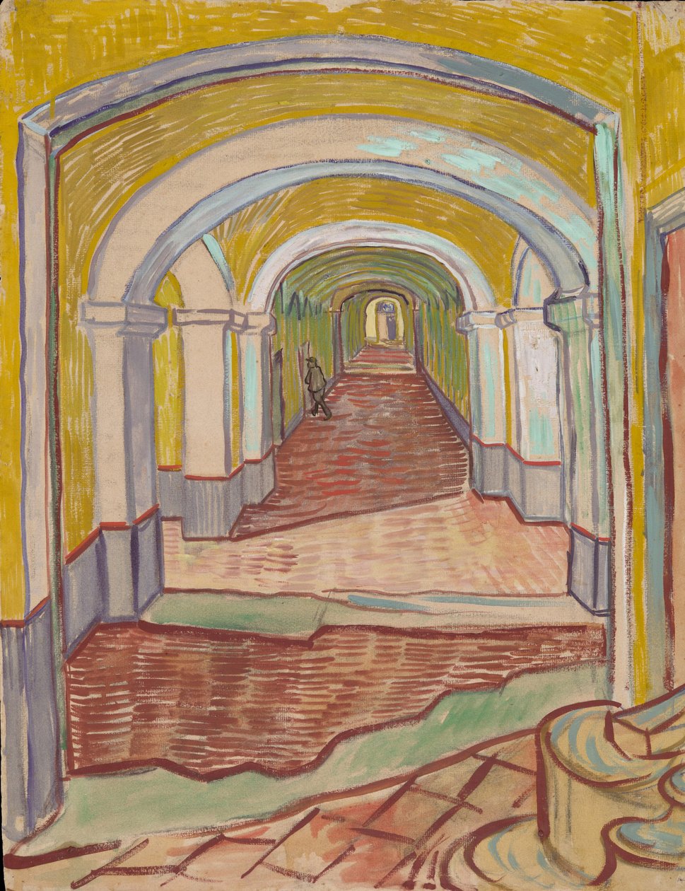 Chodba v azylovém domě od Vincent van Gogh