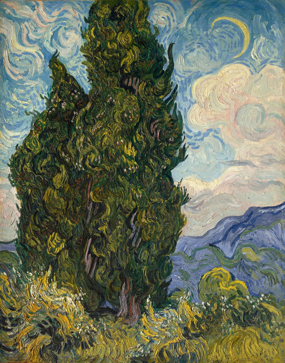 Cypřiše od Vincent van Gogh