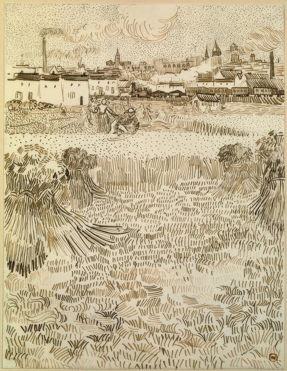 Žací stroj od Vincent van Gogh