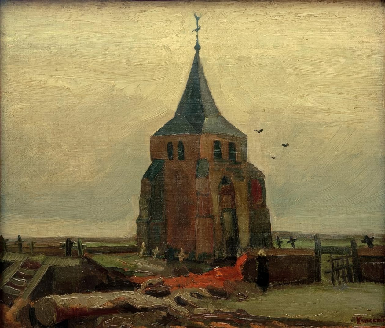Stará věž na hřbitově Nuenen od Vincent van Gogh
