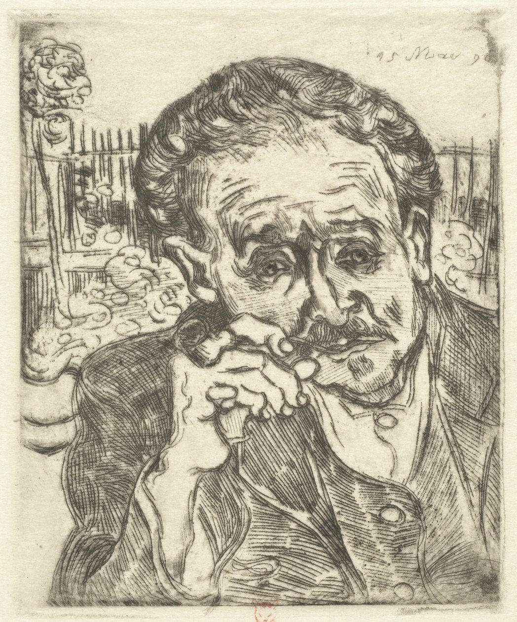 Dr. Gachet Muž s dýmkou, 1890. od Vincent van Gogh