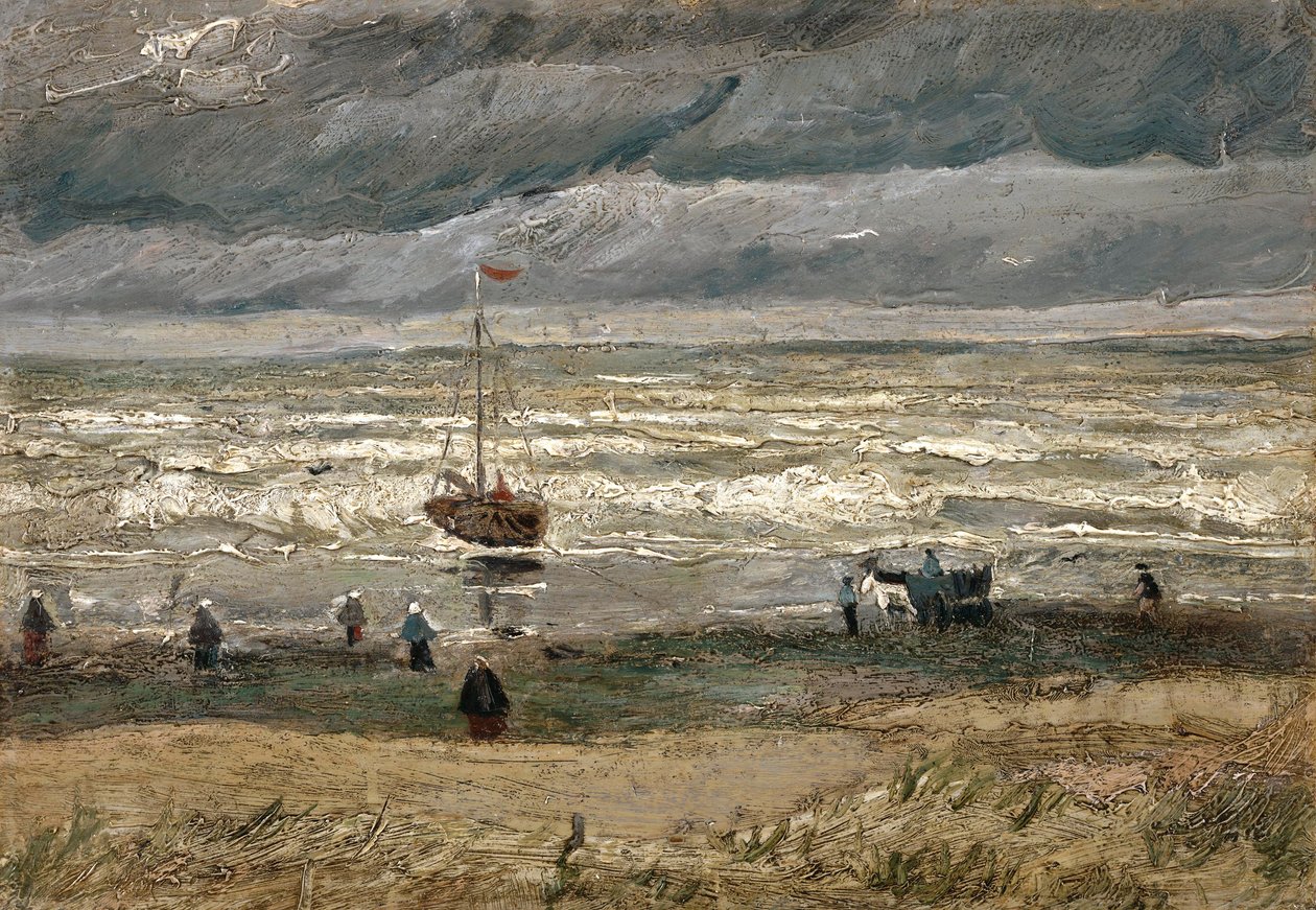 Nizozemsky: Zeegezicht bij Scheveningen Pohled na moře u Scheveningenu od Vincent van Gogh