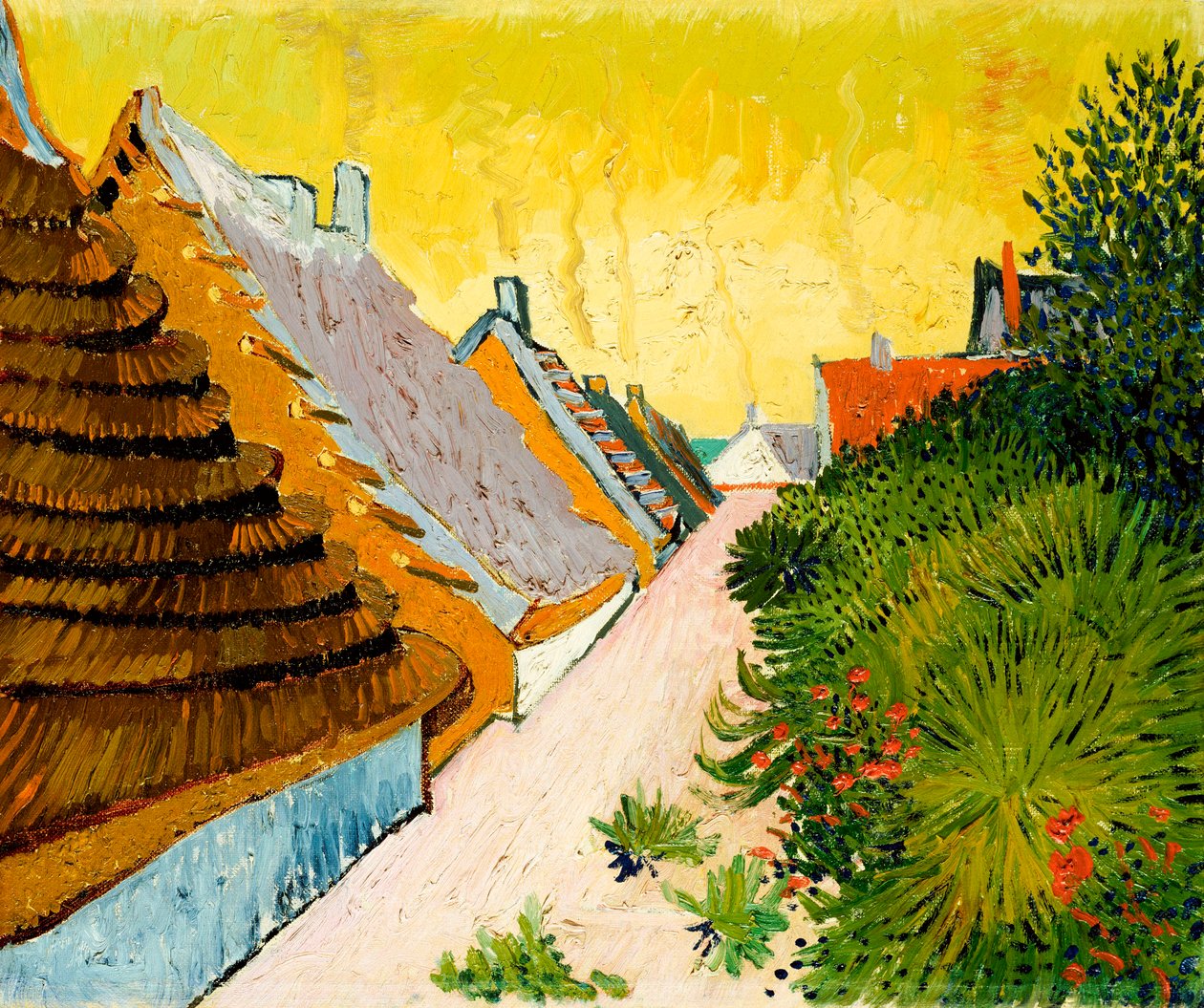 Farmhouses v Saintes-Maries, červen 1888 (olej na plátně) od Vincent van Gogh