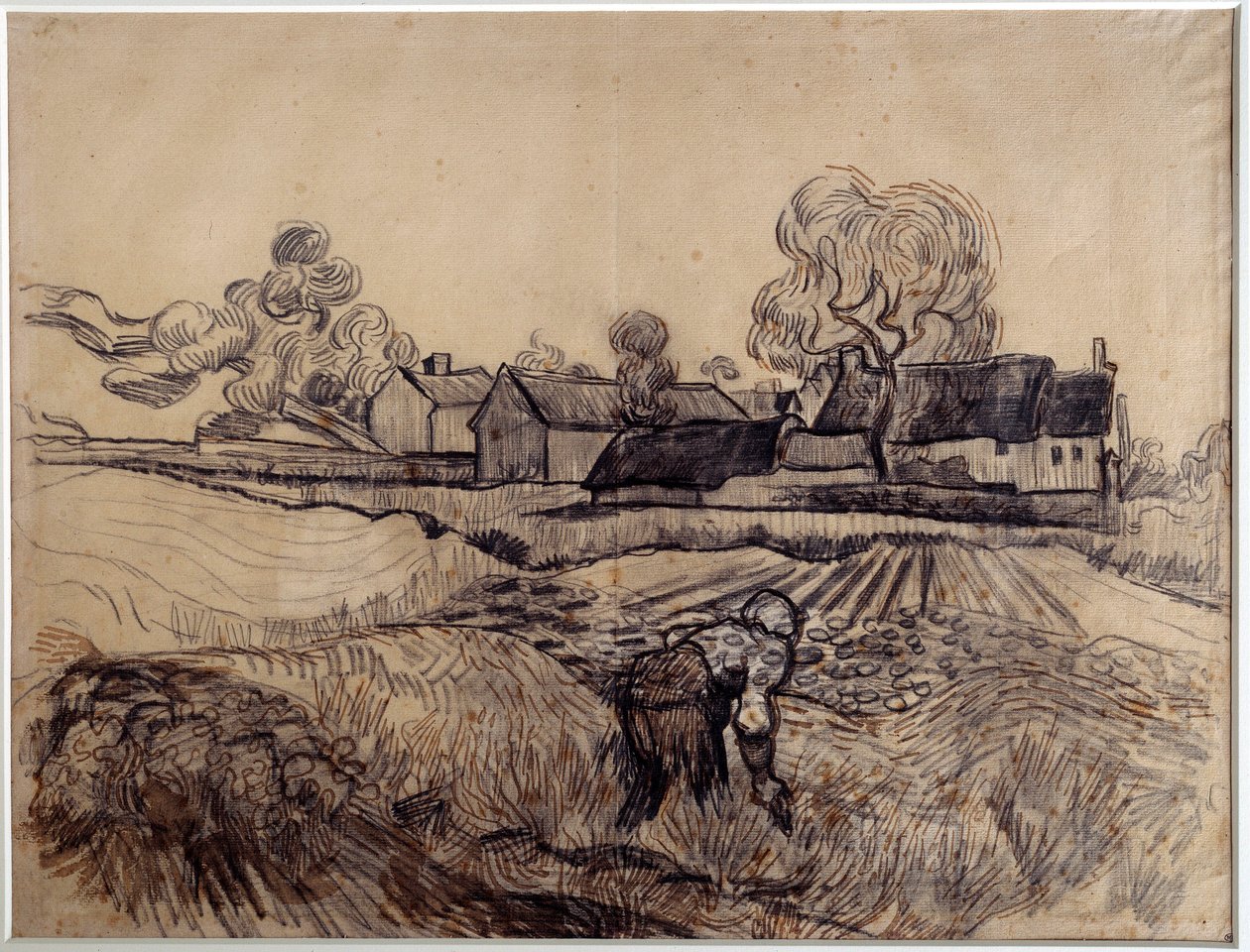 Farmářská kresba otce Elpoi od Vincenta Van Gogha (1853-1890) (Ec. Hol) 1890 Rozm. 0,48 x 0,61 m Paříž. Muzeum Orsay od Vincent van Gogh