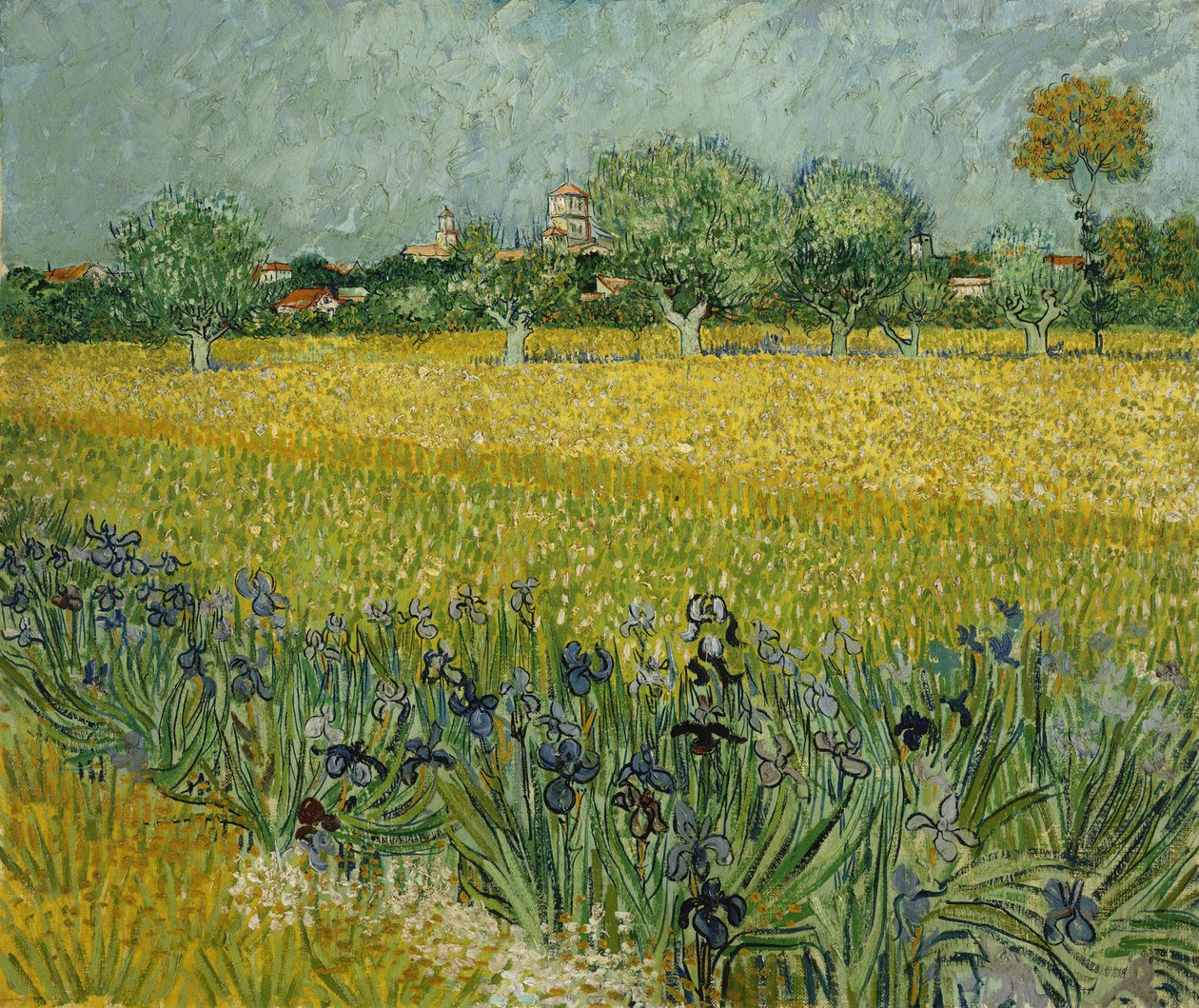 Pole s květinami u Arles od Vincent van Gogh